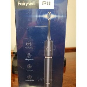 NIB Fairywill Rechargeable 12 Brush Head Sonic Electric Toothbrush